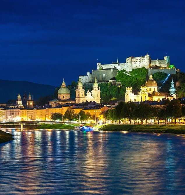 Festung Hohensalzburg in der Abendstimmung