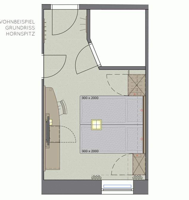 Wohnbeispiel Grundriss Hornspitz