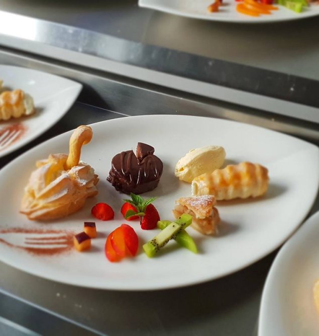 Servierte Köstlichkeiten für unsere Gäste und Restaurant-Besucher
